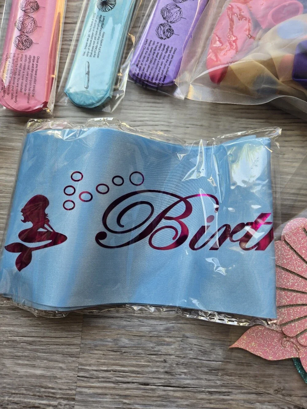 Mermaid Happy Birthday Party Supplies - Balloons, Birthday Girl Sash Etc